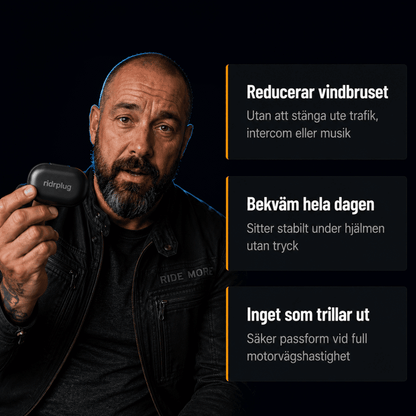 Ridrplug — Ringingen i ørene etter motorsykkelturen er ikke normalt. - NO | Ridrplug